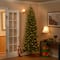 9 ft. Pre-lit Feel Real® Downswept Douglas Fir Pencil Artificial Christmas Tree, Dual Color® LED Lights